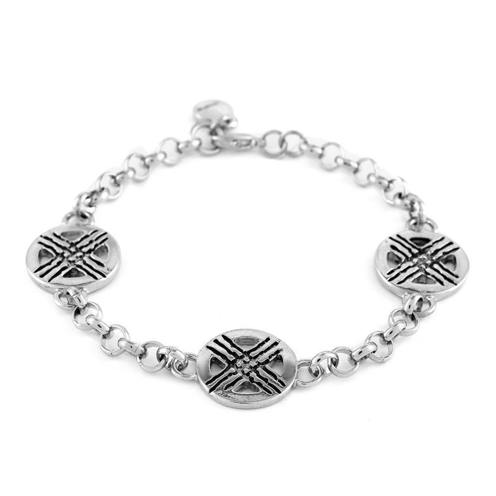 MARVEL Wolverine Multi Logo Bracelet in Silvertone 7 in